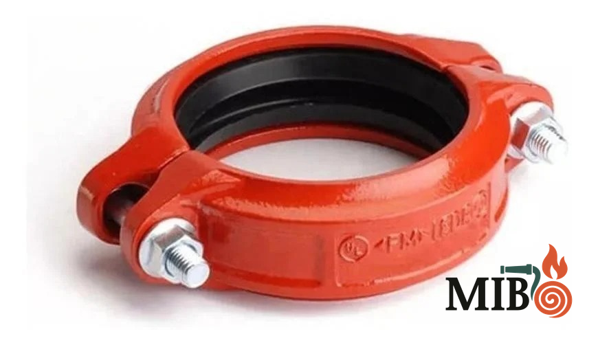 Conexão ranhurada grooved DN65 Ø73 mm aplicada em sistemas hidráulicos e hidrantes