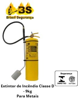 Extintor de incêndio novo Classe D para metais combustíveis fabricado conforme norma técnica | MIB Mangueiras de Incêndio Brasil