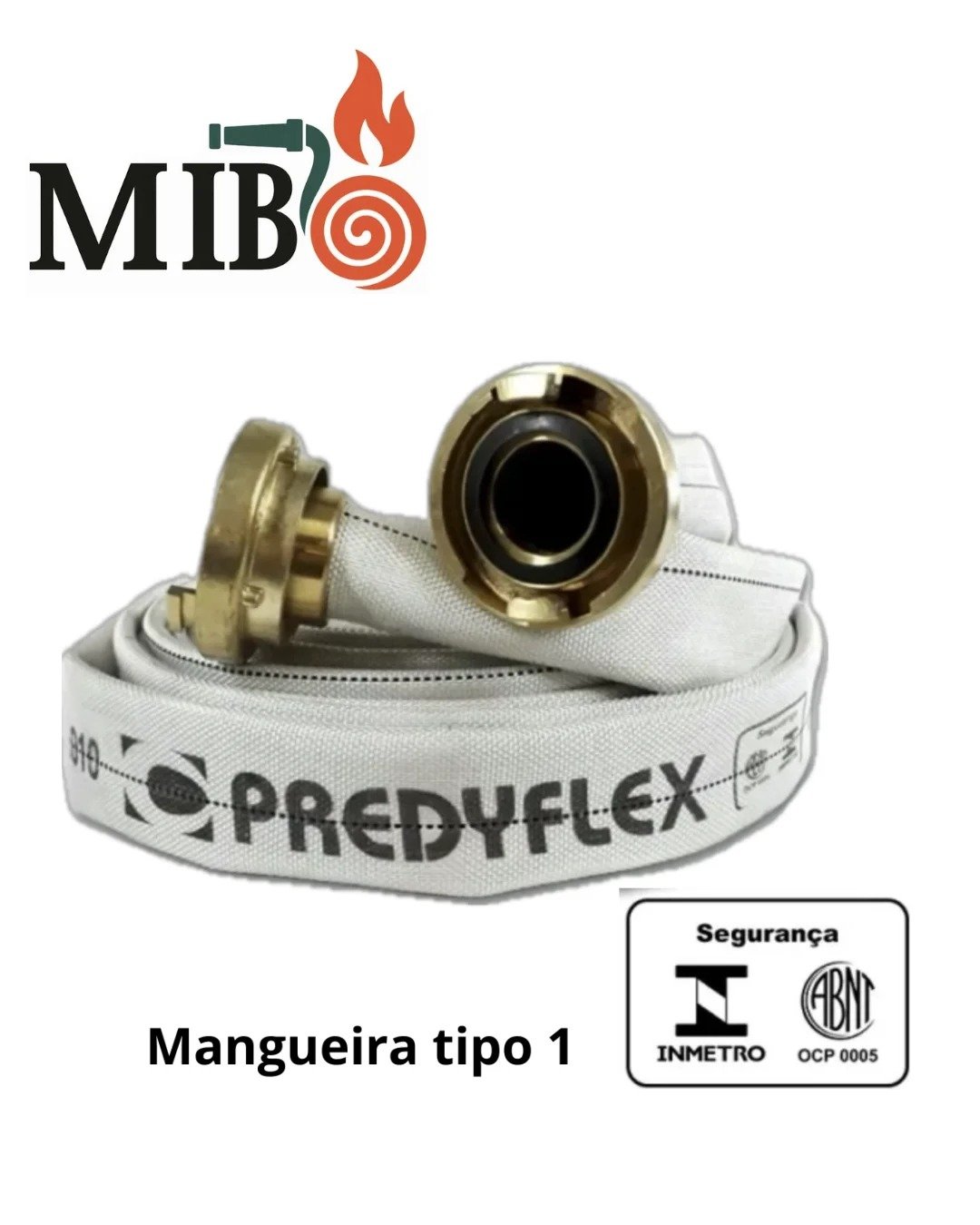 Mangueira tipo 1 Predyflex 20 metros conforme ABNT NBR 11861 para hidrantes prediais